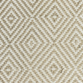 Elemental Rug Collective White Rustic Diamond Cotton &amp; Jute Rug