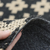 Elemental Rug Collective Black Star Flat Weave Rug