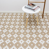 Elemental Rug Collective White Star Flat Weave Rug