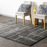 Elemental Rug Collective Charcoal Doux Power-Loomed Rug