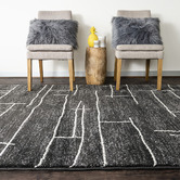 Elemental Rug Collective Charcoal Doux Power-Loomed Rug