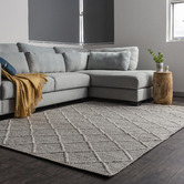 Elemental Rug Collective Beige Crossroads Wool-Blend Area Rug