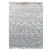 Elemental Rug Collective Black &amp; Silver Century Fringed Hand-Woven Rug