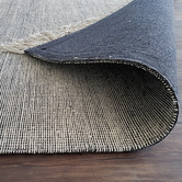 Elemental Rug Collective Black &amp; Silver Century Fringed Hand-Woven Rug