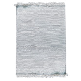 Elemental Rug Collective Blue &amp; Silver Century Fringed Hand-Woven Rug