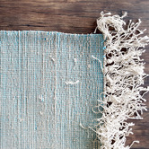 Elemental Rug Collective Blue &amp; Silver Century Fringed Hand-Woven Rug