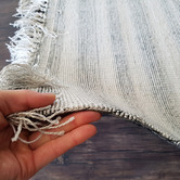 Elemental Rug Collective Silver &amp; Grey Century Fringed Hand-Woven Rug