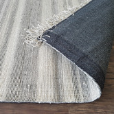 Elemental Rug Collective Silver &amp; Grey Century Fringed Hand-Woven Rug