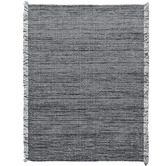 Elemental Rug Collective Black &amp; White Medina Fringed Wool-Blend Rug