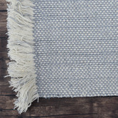 Elemental Rug Collective Light Grey Medina Fringed Wool-Blend Rug