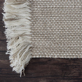 Elemental Rug Collective Beige Medina Fringed Wool-Blend Rug