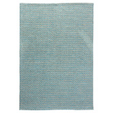 Elemental Rug Collective Turquoise Chevron Cotton &amp; Jute Rug