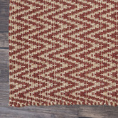 Elemental Rug Collective Red Chevron Cotton &amp; Jute Rug