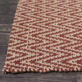 Elemental Rug Collective Red Chevron Cotton &amp; Jute Rug