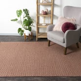 Elemental Rug Collective Red Chevron Cotton &amp; Jute Rug