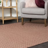 Elemental Rug Collective Red Chevron Cotton &amp; Jute Rug