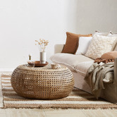Elemental Rug Collective White Chunky Jute Rug
