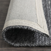 Elemental Rug Collective Grey Jacquard Signature Wool-Blend Rug