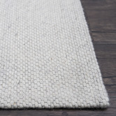 Elemental Rug Collective White Jacquard Signature Wool-Blend Rug