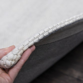 Elemental Rug Collective White Jacquard Signature Wool-Blend Rug
