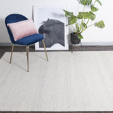 Elemental Rug Collective White Jacquard Signature Wool-Blend Rug