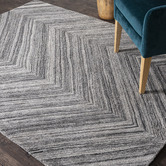 Elemental Rug Collective Grey &amp; White Nuevo Wool-Blend Rug