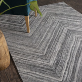 Elemental Rug Collective Grey &amp; White Nuevo Wool-Blend Rug