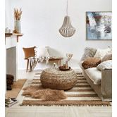 Elemental Rug Collective White Chunky Jute Rug
