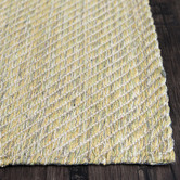Elemental Rug Collective Yellow Lima Hand-Woven Cotton Rug
