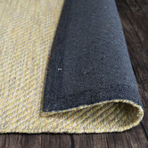 Elemental Rug Collective Yellow Lima Hand-Woven Cotton Rug