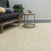 Elemental Rug Collective Yellow Lima Hand-Woven Cotton Rug