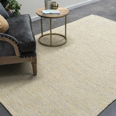 Elemental Rug Collective Yellow Lima Hand-Woven Cotton Rug