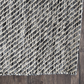 Elemental Rug Collective Black Lima Hand-Woven Cotton Rug