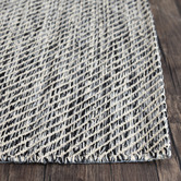 Elemental Rug Collective Black Lima Hand-Woven Cotton Rug