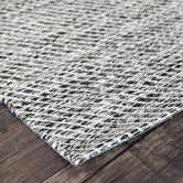 Elemental Rug Collective Black Lima Hand-Woven Cotton Rug