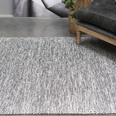 Elemental Rug Collective Black Lima Hand-Woven Cotton Rug