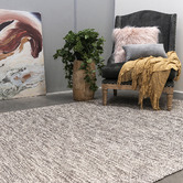 Elemental Rug Collective Brown Lima Hand-Woven Cotton Rug