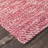 Elemental Rug Collective Red Lima Hand-Woven Cotton Rug