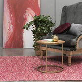 Elemental Rug Collective Red Lima Hand-Woven Cotton Rug