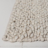 Elemental Rug Collective Ivory Fish Eye Hand-Woven Wool Area Rug
