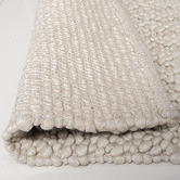 Elemental Rug Collective Ivory Fish Eye Hand-Woven Wool Area Rug
