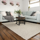 Elemental Rug Collective Ivory Fish Eye Hand-Woven Wool Area Rug