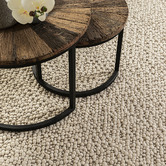 Elemental Rug Collective Ivory Fish Eye Hand-Woven Wool Area Rug