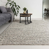 Elemental Rug Collective Silver Valencia Hand-Knotted Wool-Blend Rug