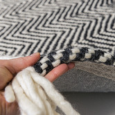 Elemental Rug Collective Black Munich Wool-Blend Rug