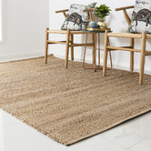 Elemental Rug Collective Natural Kerala Cotton-Blend Rug