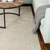 Elemental Rug Collective Beige Warsaw Hand Made Wool Rug