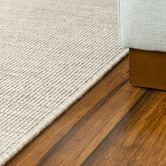 Elemental Rug Collective Beige Warsaw Hand Made Wool Rug