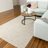 Elemental Rug Collective Beige Warsaw Hand Made Wool Rug