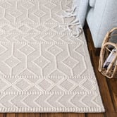Elemental Rug Collective Ivory Palermo Hand-Woven Wool Rug